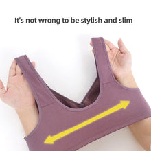 Load image into Gallery viewer, Soft Cotton Cup Front Button Middle-aged And Elderly Underwear Breathable Wide Shoulder Strap Jacquard Underwear Without Underwire