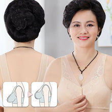 Load image into Gallery viewer, Lace Front Button Underwear Comfortable Soft Cotton Cup Vest Type Middle-aged And Elderly Without Underwire Underwear