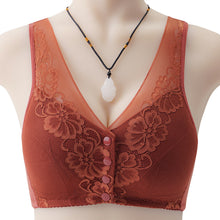 Load image into Gallery viewer, Lace Front Button Underwear Comfortable Soft Cotton Cup Vest Type Middle-aged And Elderly Without Underwire Underwear