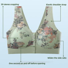 Load image into Gallery viewer, Printed Front Button Middle-aged And Elderly Underwear Lightweight Breathable Anti-sagging Without Underwire Underwear