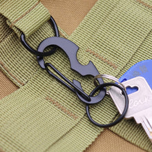 Load image into Gallery viewer, 1PC Multi-Function D-Type Beetle Opener Portable EDC Metal Climbing Button With Key Ring