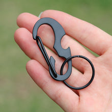 Load image into Gallery viewer, 1PC Multi-Function D-Type Beetle Opener Portable EDC Metal Climbing Button With Key Ring