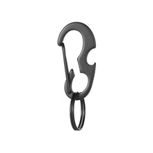 Load image into Gallery viewer, 1PC Multi-Function D-Type Beetle Opener Portable EDC Metal Climbing Button With Key Ring