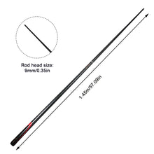 Load image into Gallery viewer, 1PC 145CM 1/2 Split Carbon Fiber Billiard Cue 9MM Small Head Snooker Cue Stick Billiard Supplies
