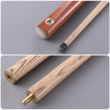 Load image into Gallery viewer, 145CM 1/2 Split Ash Billiard Cue 10MM Club Head Double Section Hand Fork Lever Billiard Supplies