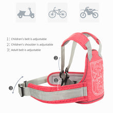 Load image into Gallery viewer, Adjustable High Strength Motorcycle Bicycle Bike Safety Seat Reflective Belt Strap for Kids Children Harness