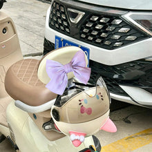 Load image into Gallery viewer, Motorcycle Helmet Decoration Electric Bike Helmet Silks and Satins Bow Style for Car Body Decoration Accessories Bowknot For Girl Women