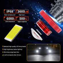 Load image into Gallery viewer, Piar Car H7 H11 H8 H9 9005 HB3 9006 Convex Lens LED Fog Light Bulb Led Fog Lamp Lens 6000K High Bright White 3600LM Fog Light For DC12V