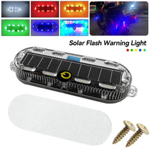 Load image into Gallery viewer, Solar Power Mortorcycle Car LED Warning Light Night Ride Tail Light Anti-rear Strobe Light for Motorcycle Electric Vehicle Bicycle