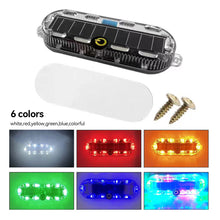 Load image into Gallery viewer, Solar Power Mortorcycle Car LED Warning Light Night Ride Tail Light Anti-rear Strobe Light for Motorcycle Electric Vehicle Bicycle