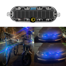 Load image into Gallery viewer, Solar Power Mortorcycle Car LED Warning Light Night Ride Tail Light Anti-rear Strobe Light for Motorcycle Electric Vehicle Bicycle