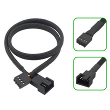 Load image into Gallery viewer, New 4 Pin Pwm Fan Cable 1 To 4/3/2/1 Ways Splitter Black Sleeved 27cm Extension Cable Connector Pwm Extension Cables