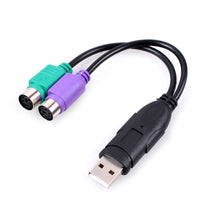 Load image into Gallery viewer, 1PC USB Male To PS/2 PS2 Female Converter Cable Cord Converter Adapter Keyboard