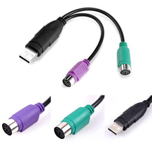 Load image into Gallery viewer, 1PC USB Male To PS/2 PS2 Female Converter Cable Cord Converter Adapter Keyboard