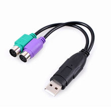 Load image into Gallery viewer, 1PC USB Male To PS/2 PS2 Female Converter Cable Cord Converter Adapter Keyboard