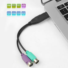 Load image into Gallery viewer, 1PC USB Male To PS/2 PS2 Female Converter Cable Cord Converter Adapter Keyboard