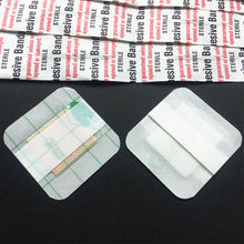 Load image into Gallery viewer, 50/100PCS 38*38mm Transparent PU Waterproof Wound Plaster Band Aid Adhesive Bandage Protective Sticker for Outdoor Home First Aid