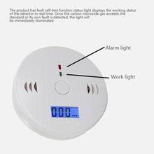 Load image into Gallery viewer, LCD CO Sensor Work Alone Built In 85dB Siren Sound Independent Carbon Monoxide Poisoning Warning Alarm Detector