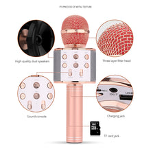 Load image into Gallery viewer, Professional Handheld Wireless Karaoke USB Voice Changing Speaker Microphone for Music Player Singing Recorder KTV