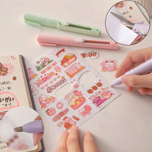 Load image into Gallery viewer, Mini Colorful Folding Scissors Hand Tent Cutting Mini Engraving Knife Scissors Paper Trimming Utility Knife
