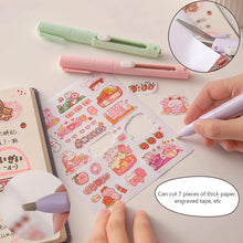 Load image into Gallery viewer, Mini Colorful Folding Scissors Hand Tent Cutting Mini Engraving Knife Scissors Paper Trimming Utility Knife