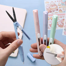 Load image into Gallery viewer, Mini Colorful Folding Scissors Hand Tent Cutting Mini Engraving Knife Scissors Paper Trimming Utility Knife
