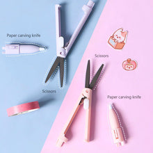 Load image into Gallery viewer, Mini Colorful Folding Scissors Hand Tent Cutting Mini Engraving Knife Scissors Paper Trimming Utility Knife