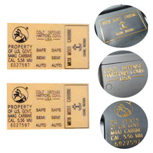 Load image into Gallery viewer, 1PC Multi-Purpose Metal Word Sticker Toy Gun Waterproof Hot Stamping 3D Sticker For AR15 AK47 M4 M16