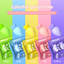 Load image into Gallery viewer, Radish Shaped Soundproof Earplugs Soft Rebound Sponge Anti-Noise Mute Earplugs Reusable Colorful Noise Reduction Sleeping Earplugs