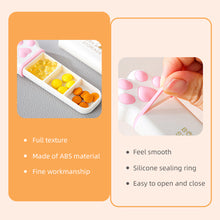 Load image into Gallery viewer, Creative Mini Cat Claw Pill Box Portable Moisture-proof Triple Grid Medicine Box Daily Medication Jewelry Storage Box