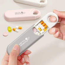 Load image into Gallery viewer, Portable Creative Mini Pill Box Durable Sturdy Triple Grid Medicine Box Daily Medication Jewelry Storage Box