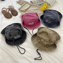 Load image into Gallery viewer, Western Women Cowboy Hats with String Vintage Embroidered Bucket Hats For Female Anti-UV Protection Fisherman Hats Camping Hiking Mountaineering Hats