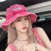 Load image into Gallery viewer, Western Women Cowboy Hats with String Vintage Embroidered Bucket Hats For Female Anti-UV Protection Fisherman Hats Camping Hiking Mountaineering Hats