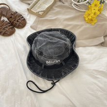 Load image into Gallery viewer, Western Women Cowboy Hats with String Vintage Embroidered Bucket Hats For Female Anti-UV Protection Fisherman Hats Camping Hiking Mountaineering Hats