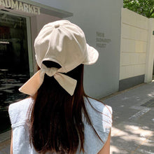 Load image into Gallery viewer, Women's Bow Tie Sun hat Portable Foldable Fisherman Cap Sunscreen UV Protection Cap Wide Brim Adjustable Bucket Caps Hat Travel Female Gift