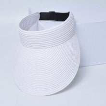 Load image into Gallery viewer, Sun Hat For Women Fashion Wide Brim Straw Hat Empty Top UV Protection Casual Hat Outdoor Sports Sunscreen Visor Hat Ponytail Beach Cap