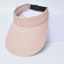 Load image into Gallery viewer, Sun Hat For Women Fashion Wide Brim Straw Hat Empty Top UV Protection Casual Hat Outdoor Sports Sunscreen Visor Hat Ponytail Beach Cap