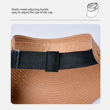 Load image into Gallery viewer, Sun Hat For Women Fashion Wide Brim Straw Hat Empty Top UV Protection Casual Hat Outdoor Sports Sunscreen Visor Hat Ponytail Beach Cap