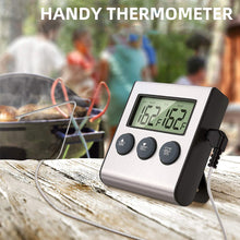 Load image into Gallery viewer, Digital Remote Wireless Food Kitchen Oven Thermometer Probe For BBQ Grill Oven Meat Timer Temperature Manually Set