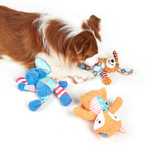 Load image into Gallery viewer, Pet Dog Squeaky Toys Animals Shapes Squeaky Plush Chew Toys for Small Medium Large Dogs