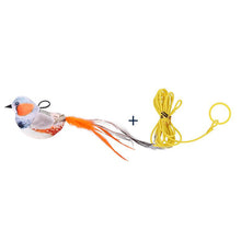 Load image into Gallery viewer, Funny Feather Cat Plush Teaser Wand with Bell Pet Interactive Feather Toys Cat Stick Toy for Kitten Catching Toy Playing Teaser Cat Supplies