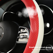 Load image into Gallery viewer, Car Steering Wheel Cover Non-slip PU Leather Auto For 38cm Steering Wheel