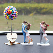 Load image into Gallery viewer, 2Pcs/Set Car Dashboard Doll Creative Couple Crystal Balloon House Ornament Decoration with Bench Auto Interior Accessories for Gift Girl Women
