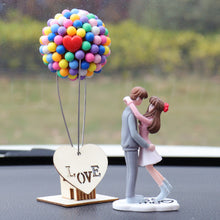 Load image into Gallery viewer, 2Pcs/Set Car Dashboard Doll Creative Couple Crystal Balloon House Ornament Decoration with Bench Auto Interior Accessories for Gift Girl Women