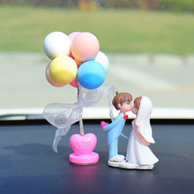 Load image into Gallery viewer, 2Pcs/Set Car Dashboard Doll Lovely Bridegroom and Bride Balloon Pad Ornament Decoration with Bench Auto Interior Accessories for Gift Girl Women