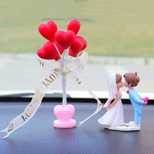 Load image into Gallery viewer, 2Pcs/Set Car Dashboard Doll Lovely Bridegroom and Bride Balloon Pad Ornament Decoration with Bench Auto Interior Accessories for Gift Girl Women
