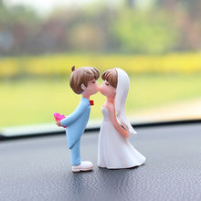 Load image into Gallery viewer, 2Pcs/Set Car Dashboard Doll Lovely Bridegroom and Bride Balloon Pad Ornament Decoration with Bench Auto Interior Accessories for Gift Girl Women