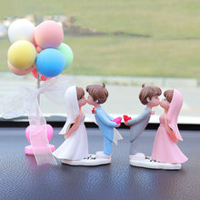 Load image into Gallery viewer, 2Pcs/Set Car Dashboard Doll Lovely Bridegroom and Bride Balloon Pad Ornament Decoration with Bench Auto Interior Accessories for Gift Girl Women