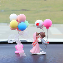 Load image into Gallery viewer, 2Pcs/Set Car Dashboard Doll Lovely Bridegroom and Bride Balloon Pad Ornament Decoration with Bench Auto Interior Accessories for Gift Girl Women