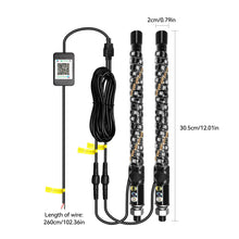 Load image into Gallery viewer, 30cm/1ft Remote Control LED Whip Lights Colorful Flagpole Antenna Whips for UTV ATV Off Road Truck Sand Buggy Dune RZR